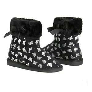 Muk Luks Girls Madison Butterfly Boots